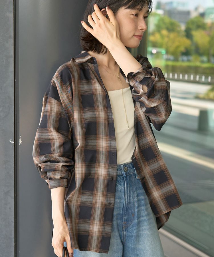 AMERICAN HOLIC「イージーケアチェックシャツ【360&deg;着こなしシャツ】」|シャツ・ブラウス|Black