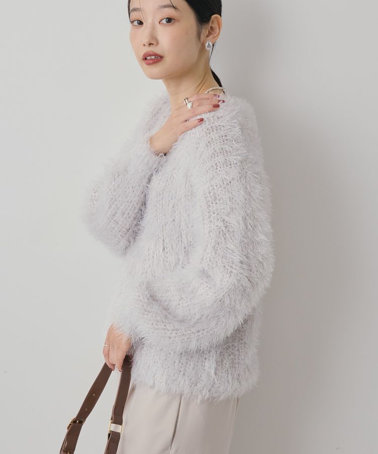 AMERICAN HOLIC「Vネックシャギーニットプルオーバー」|ニット・セーター|