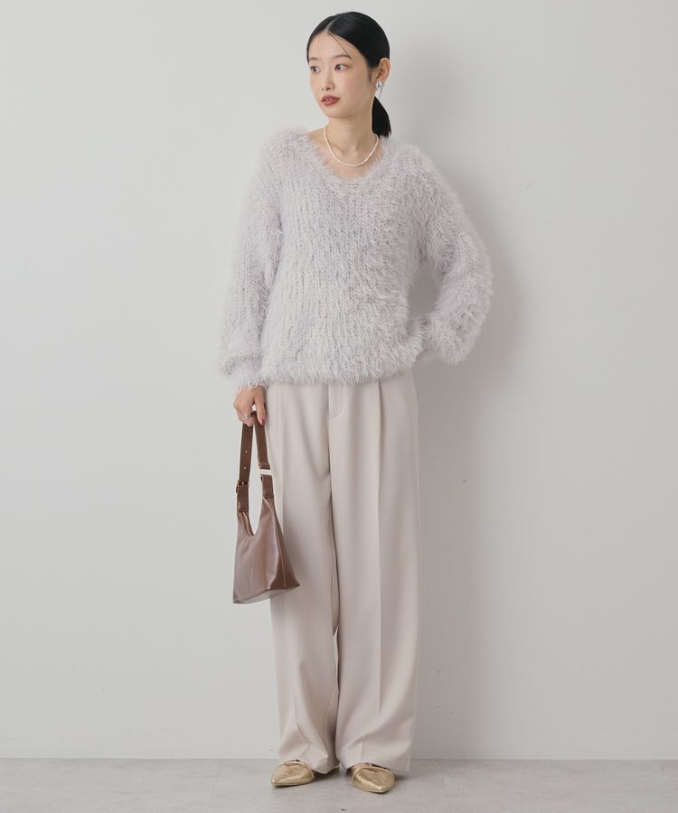 AMERICAN HOLIC「Vネックシャギーニットプルオーバー」|ニット・セーター|