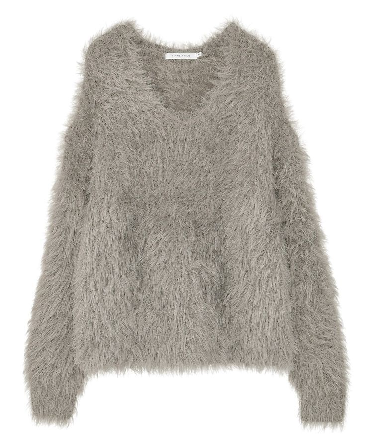 AMERICAN HOLIC「Vネックシャギーニットプルオーバー」|ニット・セーター|