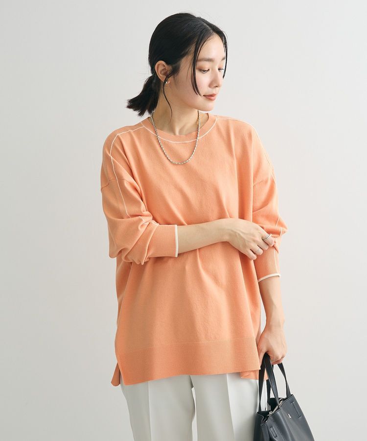 Green Parks「アンチピリングライン入りニットプルオーバー」|ニット・セーター|Orange