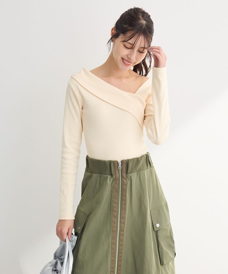 Green Parks「・swing by クロスネックプルオーバー」|Tシャツ・カットソー|