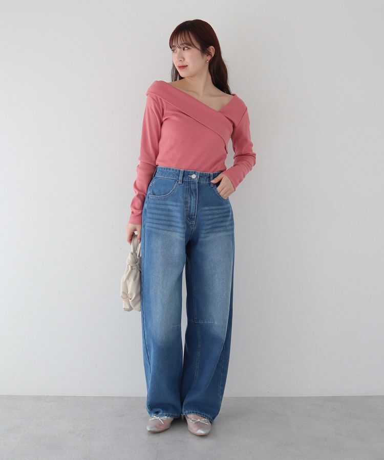 Green Parks「・swing by クロスネックプルオーバー」|Tシャツ・カットソー|