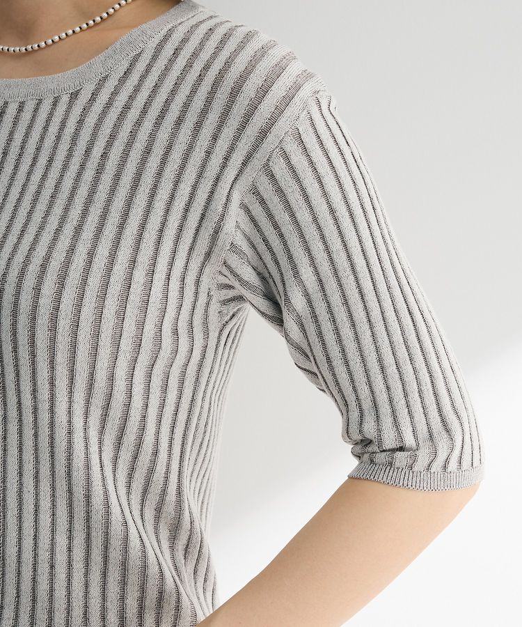 Green Parks「配色リブニットプルオーバー」|ニット・セーター|