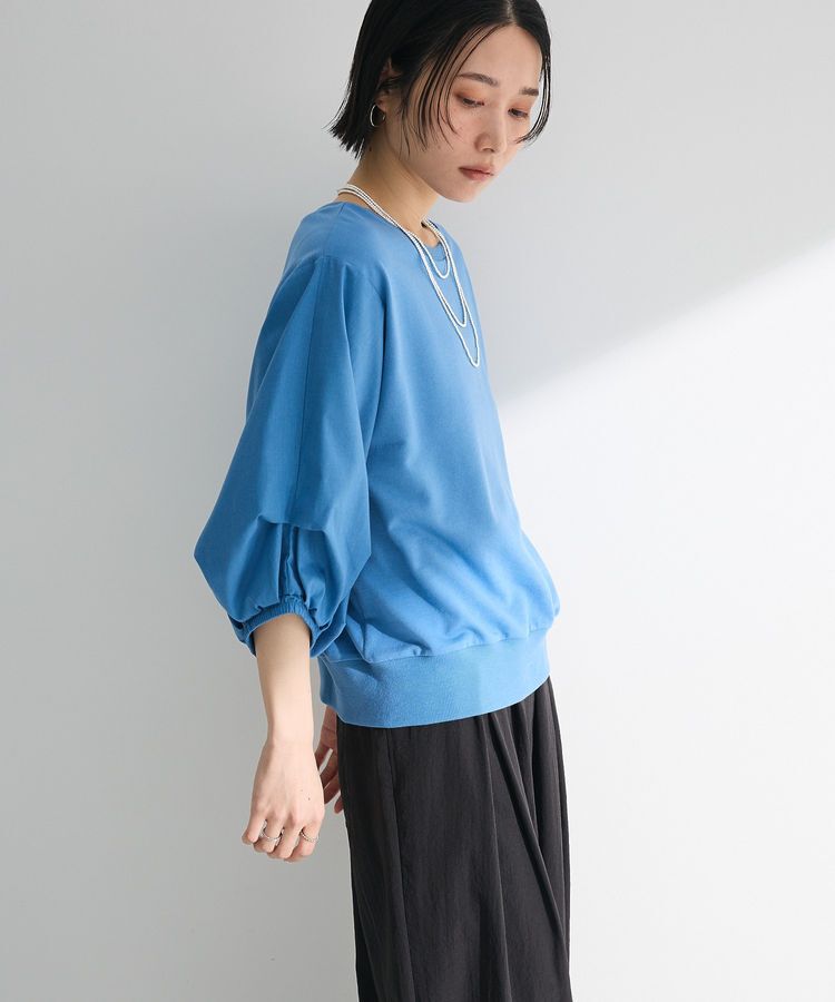 Green Parks「2WAY7分袖タック裾ZIPプルオーバー」|Tシャツ・カットソー|