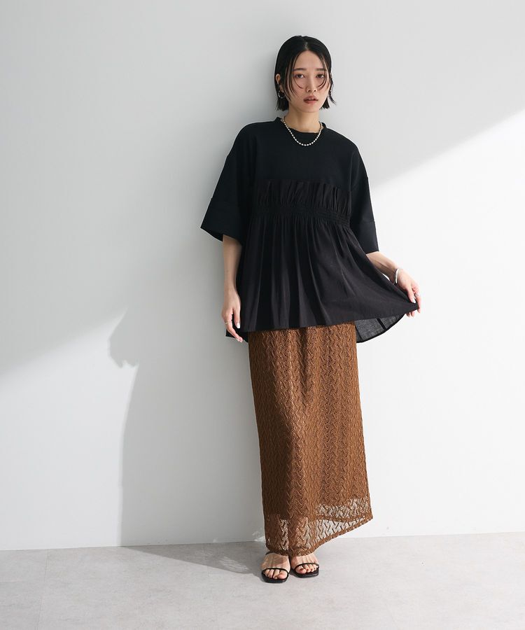 Green Parks「ニットレースIラインスカート」|スカート|