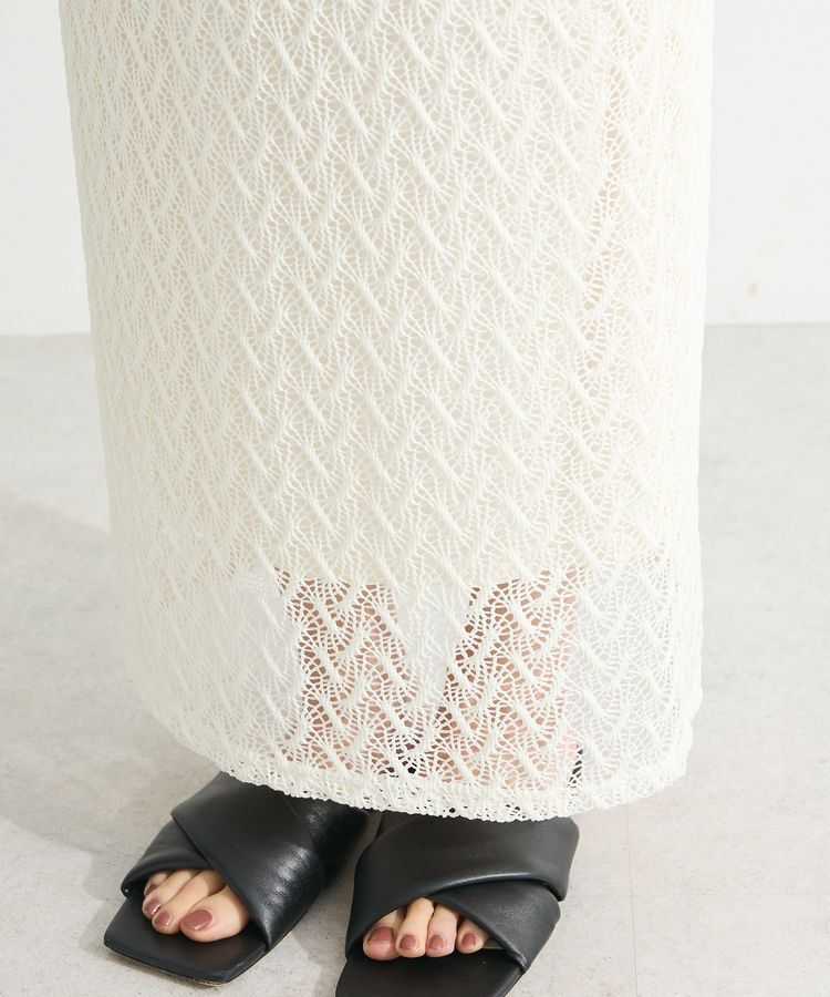 Green Parks「ニットレースIラインスカート」|スカート|