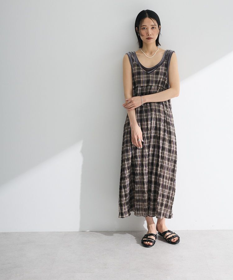 Green Parks「インド綿 ボリュームキャミワンピース」|ワンピース|