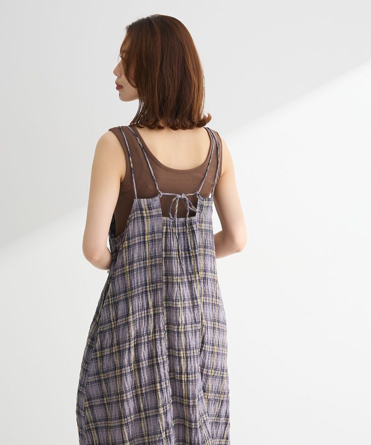 Green Parks「インド綿 ボリュームキャミワンピース」|ワンピース|