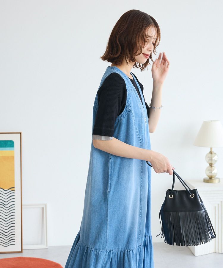Green Parks「・SUGAR SPOON W-ZIPデニムロングワンピ」|ワンピース|