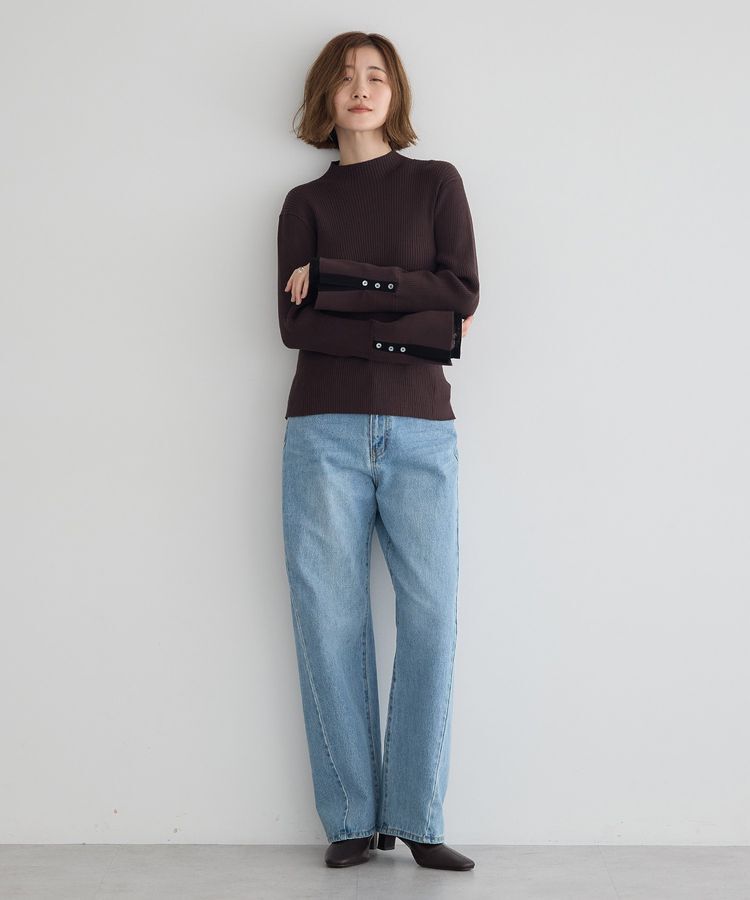 YECCA VECCA「袖口レイヤードリブニット」|ニット・セーター|