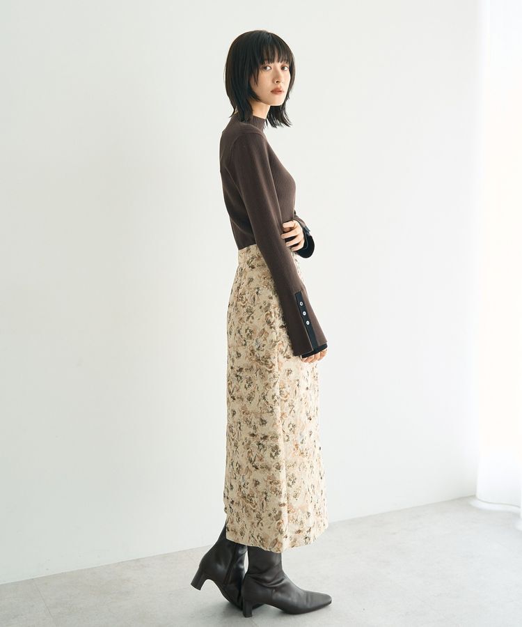 YECCA VECCA「袖口レイヤードリブニット」|ニット・セーター|