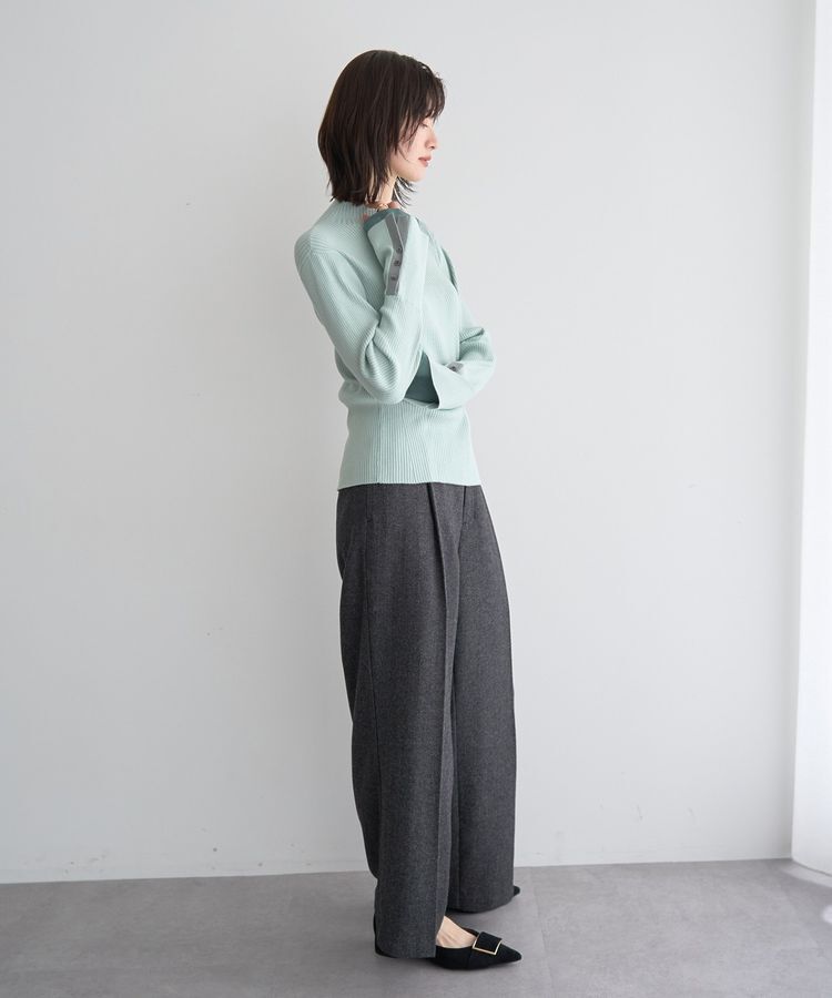 YECCA VECCA「袖口レイヤードリブニット」|ニット・セーター|