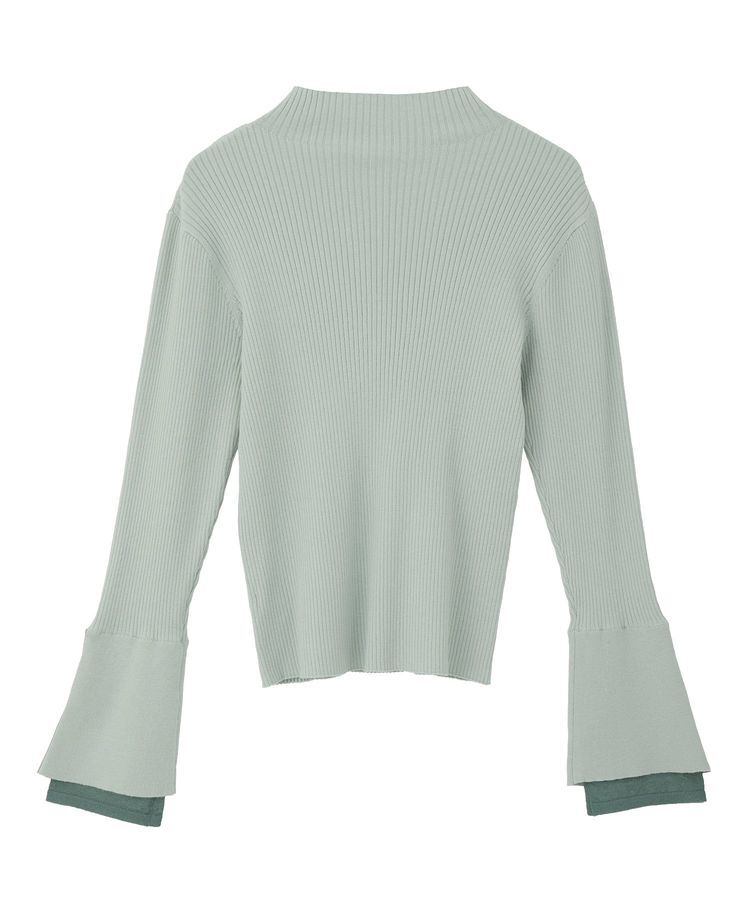 YECCA VECCA「袖口レイヤードリブニット」|ニット・セーター|