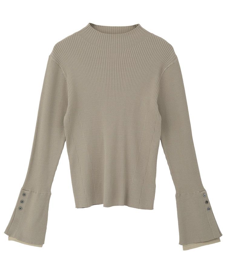 YECCA VECCA「袖口レイヤードリブニット」|ニット・セーター|