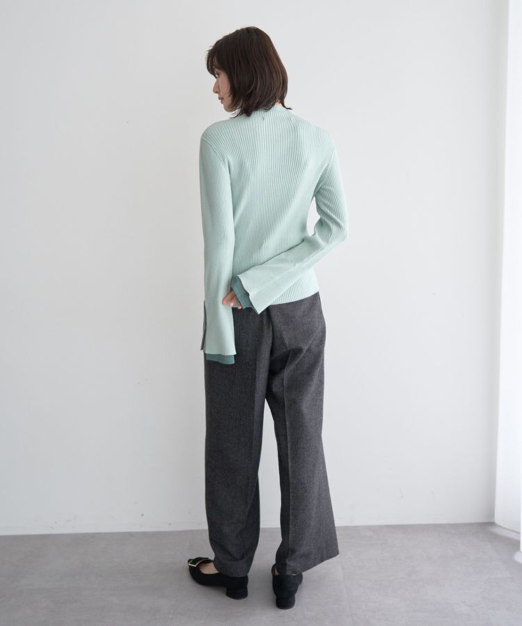 YECCA VECCA「袖口レイヤードリブニット」|ニット・セーター|