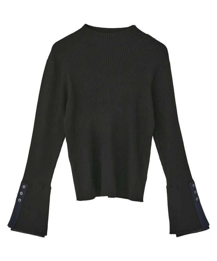 YECCA VECCA「袖口レイヤードリブニット」|ニット・セーター|