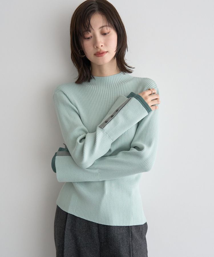 YECCA VECCA「袖口レイヤードリブニット」|ニット・セーター|Mint