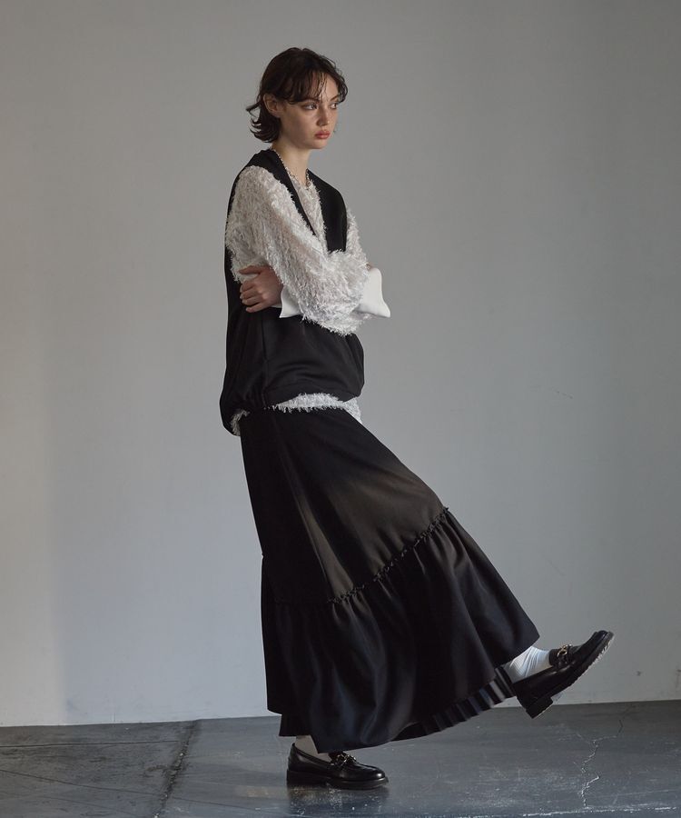 GARAGE OF GOOD CLOTHING「シフトヘムロングスカート」|フレア|