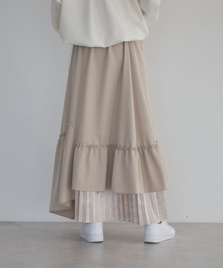 GARAGE OF GOOD CLOTHING「シフトヘムロングスカート」|フレア|