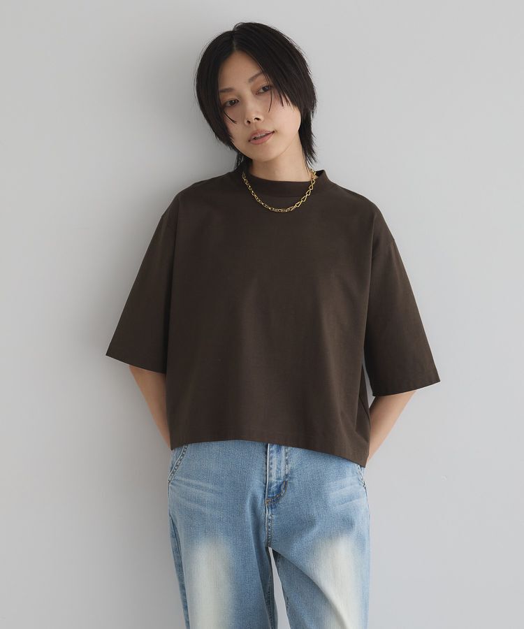 GARAGE OF GOOD CLOTHING「【日本製】モックネック6分袖プルオーバー」|Tシャツ・カットソー|