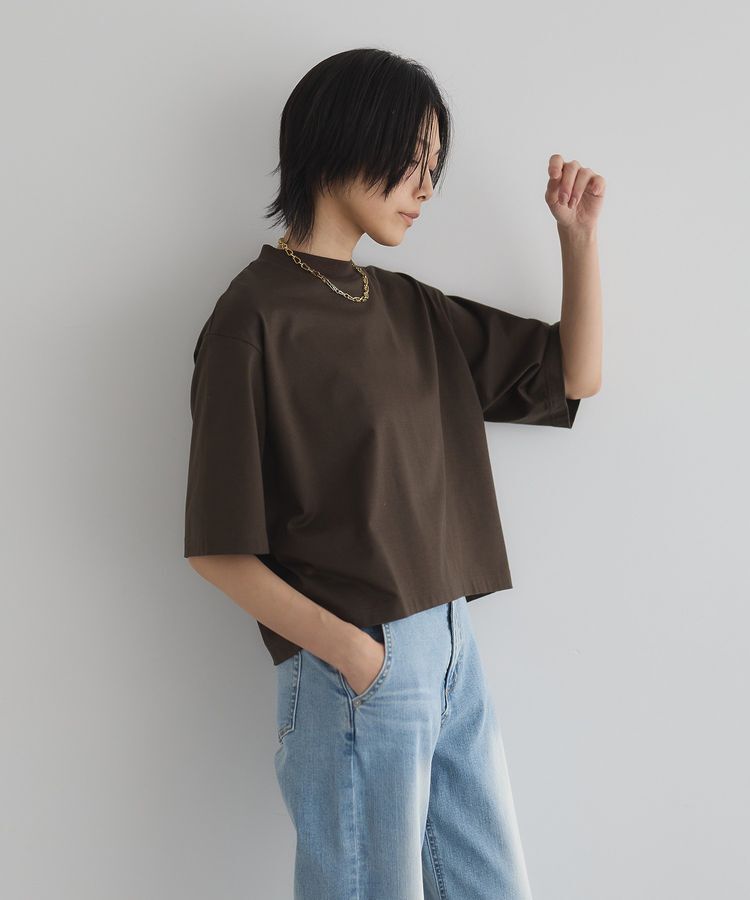 GARAGE OF GOOD CLOTHING「【日本製】モックネック6分袖プルオーバー」|Tシャツ・カットソー|