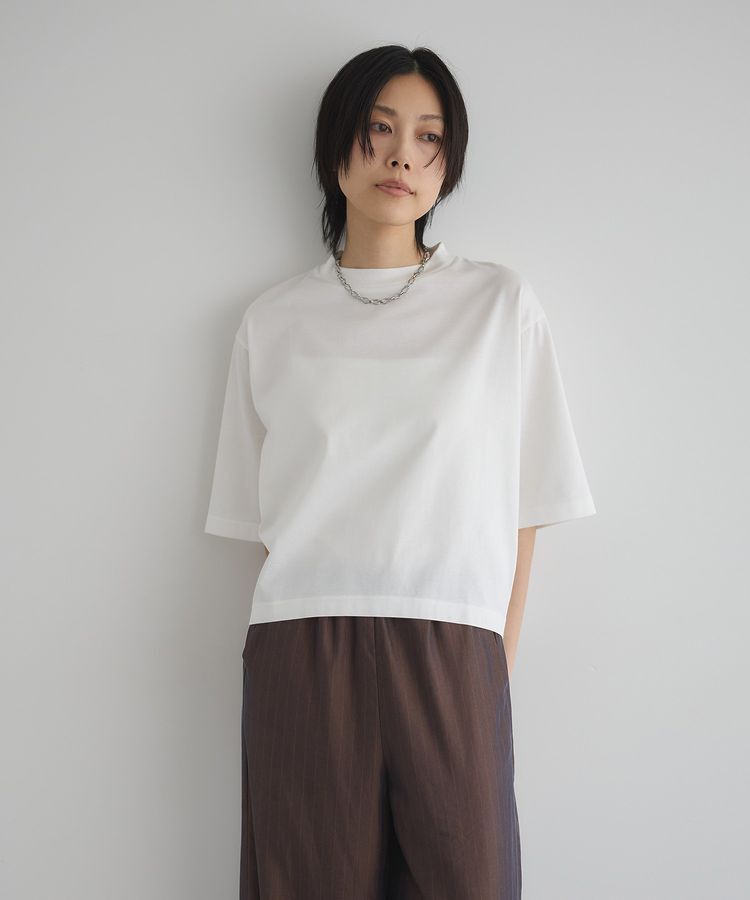 GARAGE OF GOOD CLOTHING「【日本製】モックネック6分袖プルオーバー」|Tシャツ・カットソー|