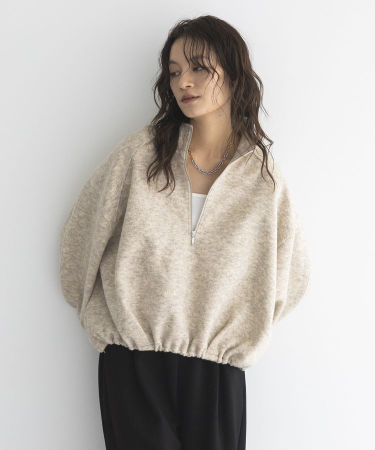 GARAGE OF GOOD CLOTHING「ニットソーハーフZip裾タックプルオーバー」|Tシャツ・カットソー|