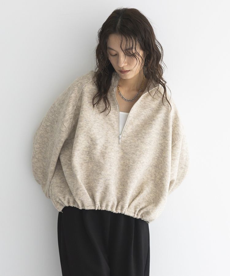 GARAGE OF GOOD CLOTHING「ニットソーハーフZip裾タックプルオーバー」|Tシャツ・カットソー|