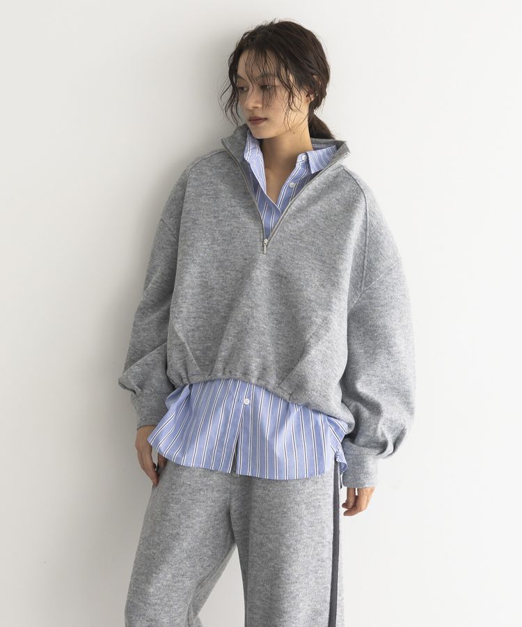 GARAGE OF GOOD CLOTHING「ニットソーハーフZip裾タックプルオーバー」|Tシャツ・カットソー|