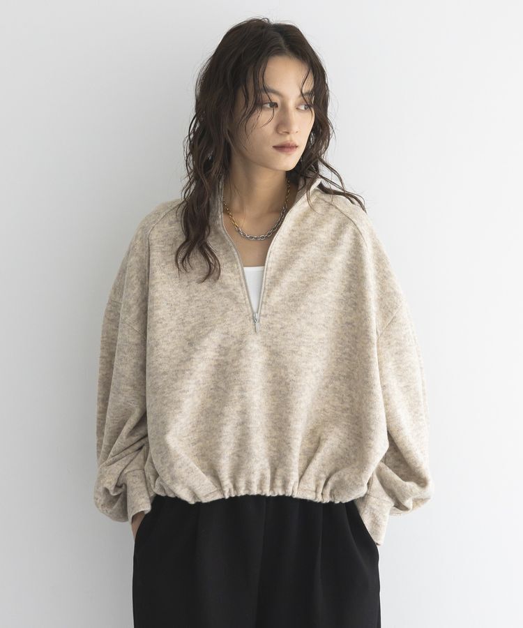 GARAGE OF GOOD CLOTHING「ニットソーハーフZip裾タックプルオーバー」|Tシャツ・カットソー|
