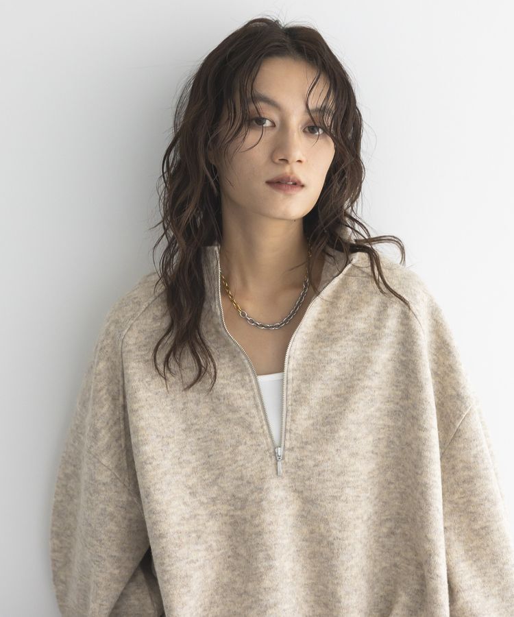 GARAGE OF GOOD CLOTHING「ニットソーハーフZip裾タックプルオーバー」|Tシャツ・カットソー|