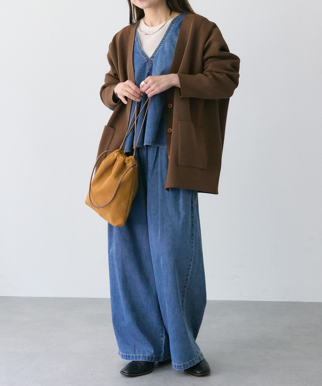  「【SET ITEM】デニムフレアブラウス+イージーパンツセット」|その他|