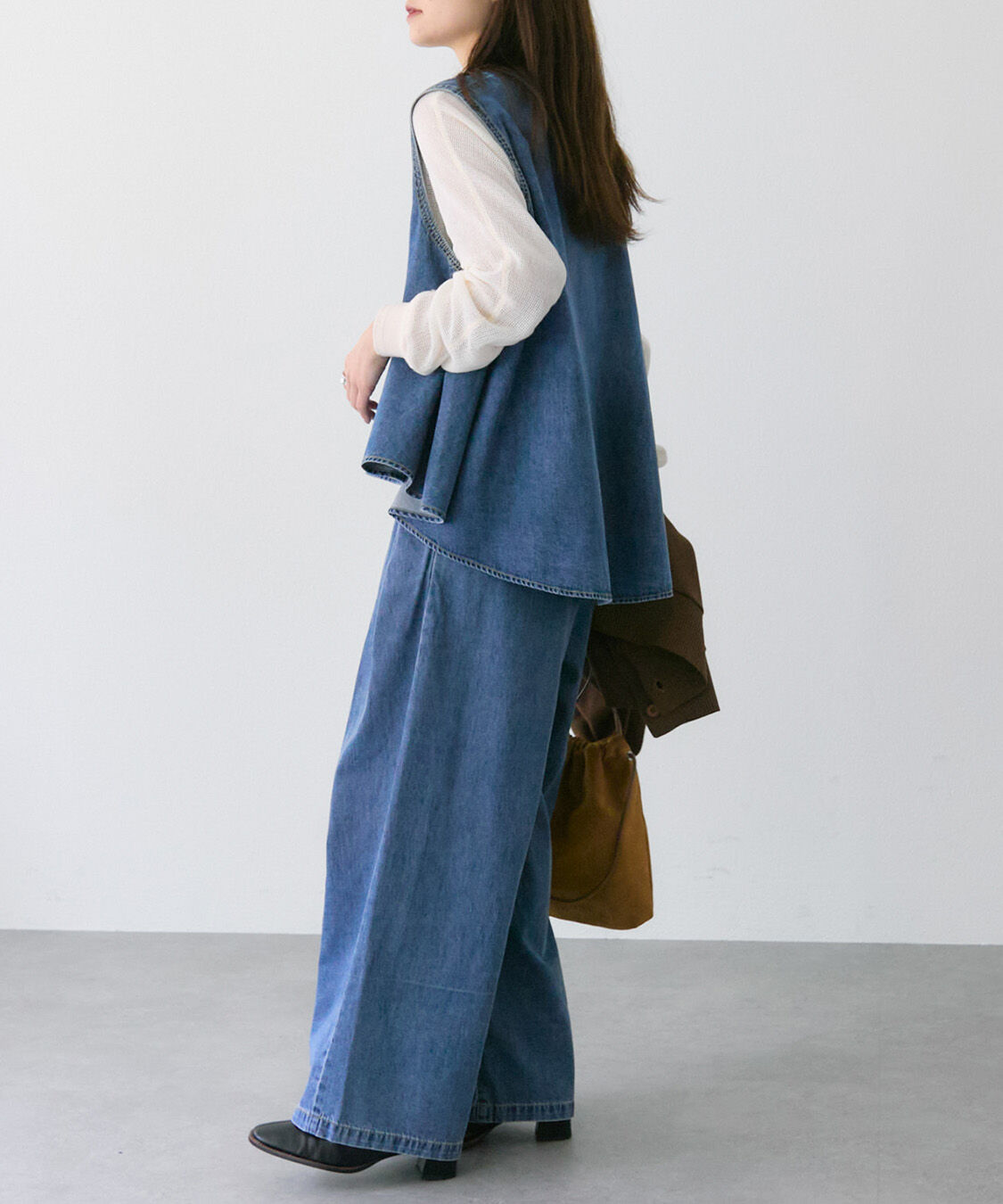  「【SET ITEM】デニムフレアブラウス+イージーパンツセット」|その他|