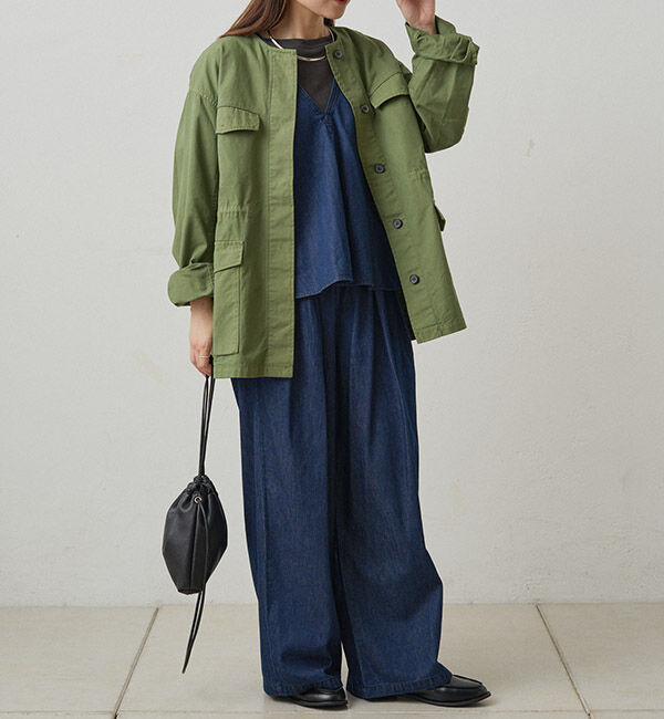  「【SET ITEM】デニムフレアブラウス+イージーパンツセット」|その他|