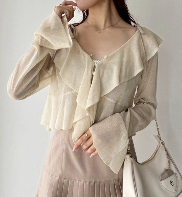  「フリルボレロカーディガン」|ニット・セーター|