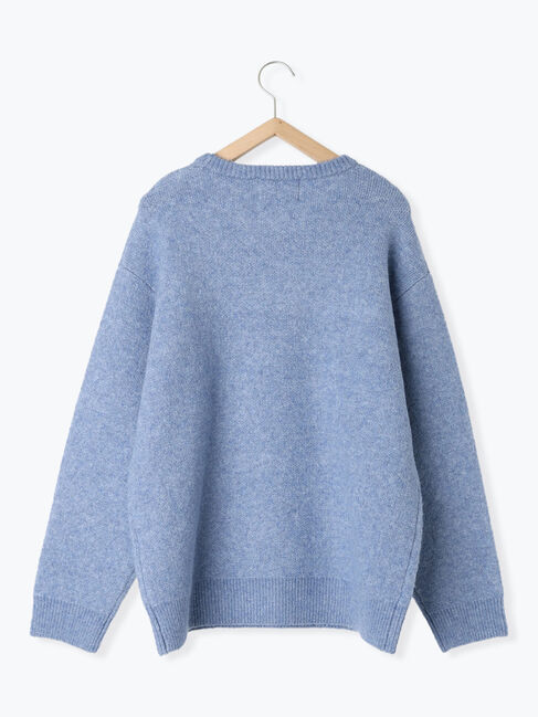 Samansa Mos2 blue「【Disney】アナと雪の女王/ロゴニット」|ニット・セーター|