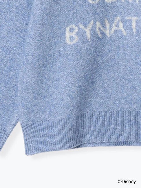 Samansa Mos2 blue「【Disney】アナと雪の女王/ロゴニット」|ニット・セーター|