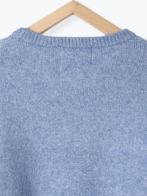 Samansa Mos2 blue「【Disney】アナと雪の女王/ロゴニット」|ニット・セーター|