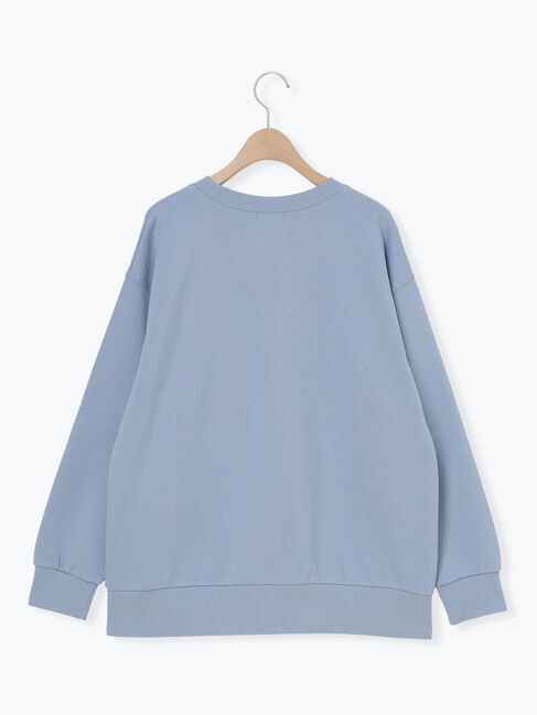 Samansa Mos2「裏起毛ロゴ刺繍スウェット」|Tシャツ・カットソー|