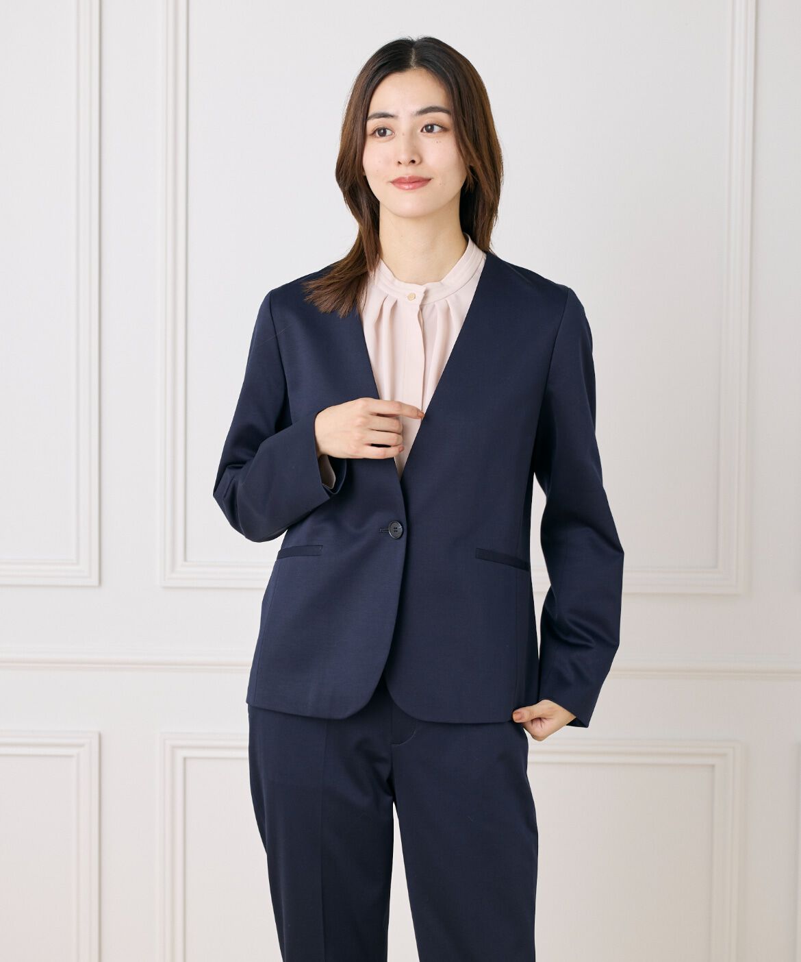 7-IDconcept.「ノーカラーストレッチジャケット」|ノーカラージャケット|