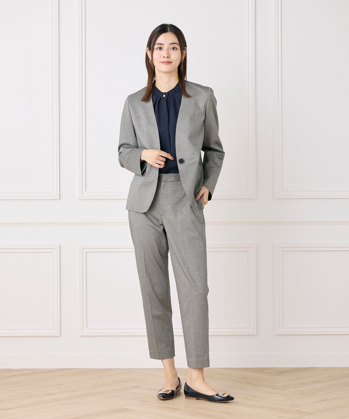 7-IDconcept.「ノーカラーストレッチジャケット」|ノーカラージャケット|