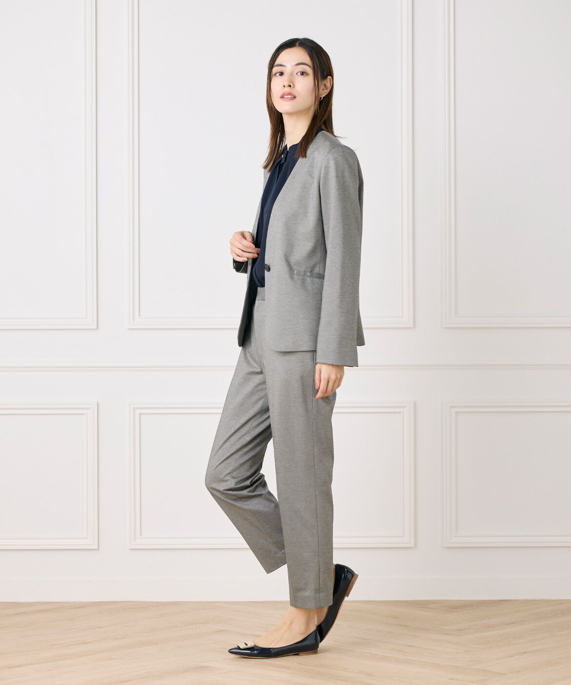 7-IDconcept.「ノーカラーストレッチジャケット」|ノーカラージャケット|