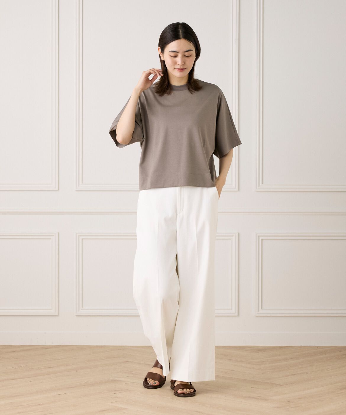 INED「ボクシーシルエットTシャツ」|Tシャツ・カットソー|