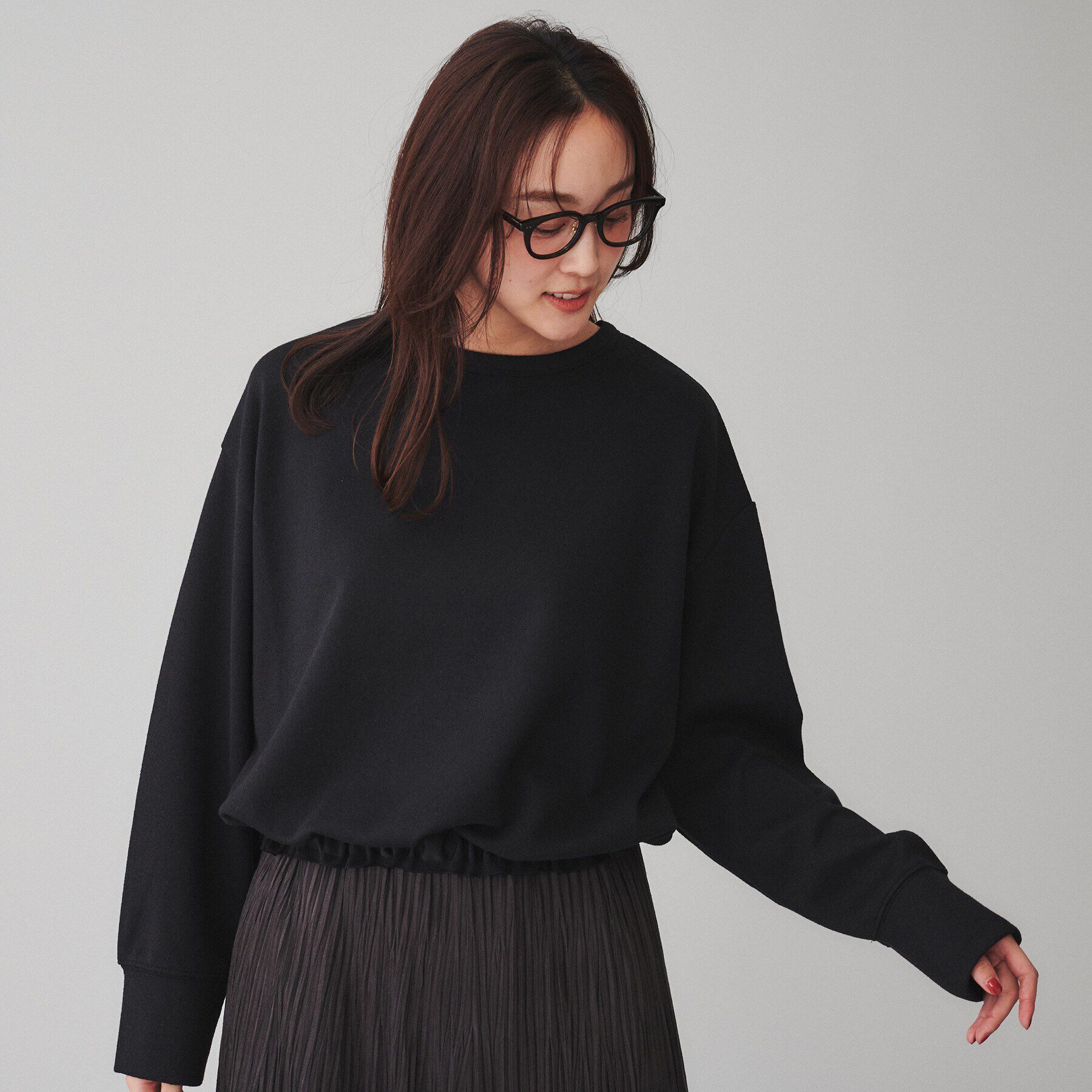 UNTITLED「【Munich】ドロストリングヘム プルオーバー」|Tシャツ・カットソー|ﾌﾞﾗｯｸ(019)