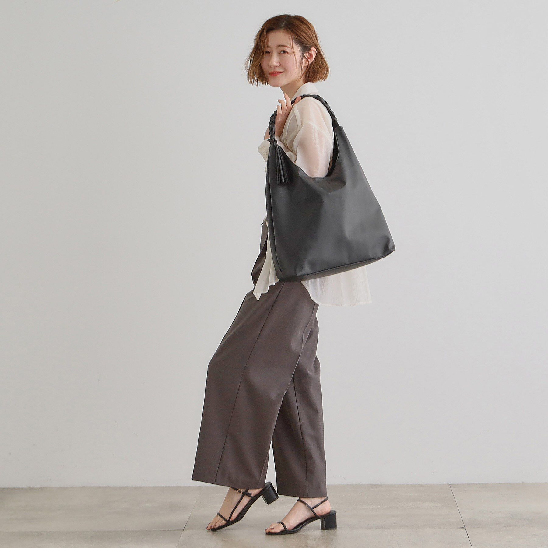 grove「タッセル付編みワンショルダー」|ショルダー・メッセンジャー|