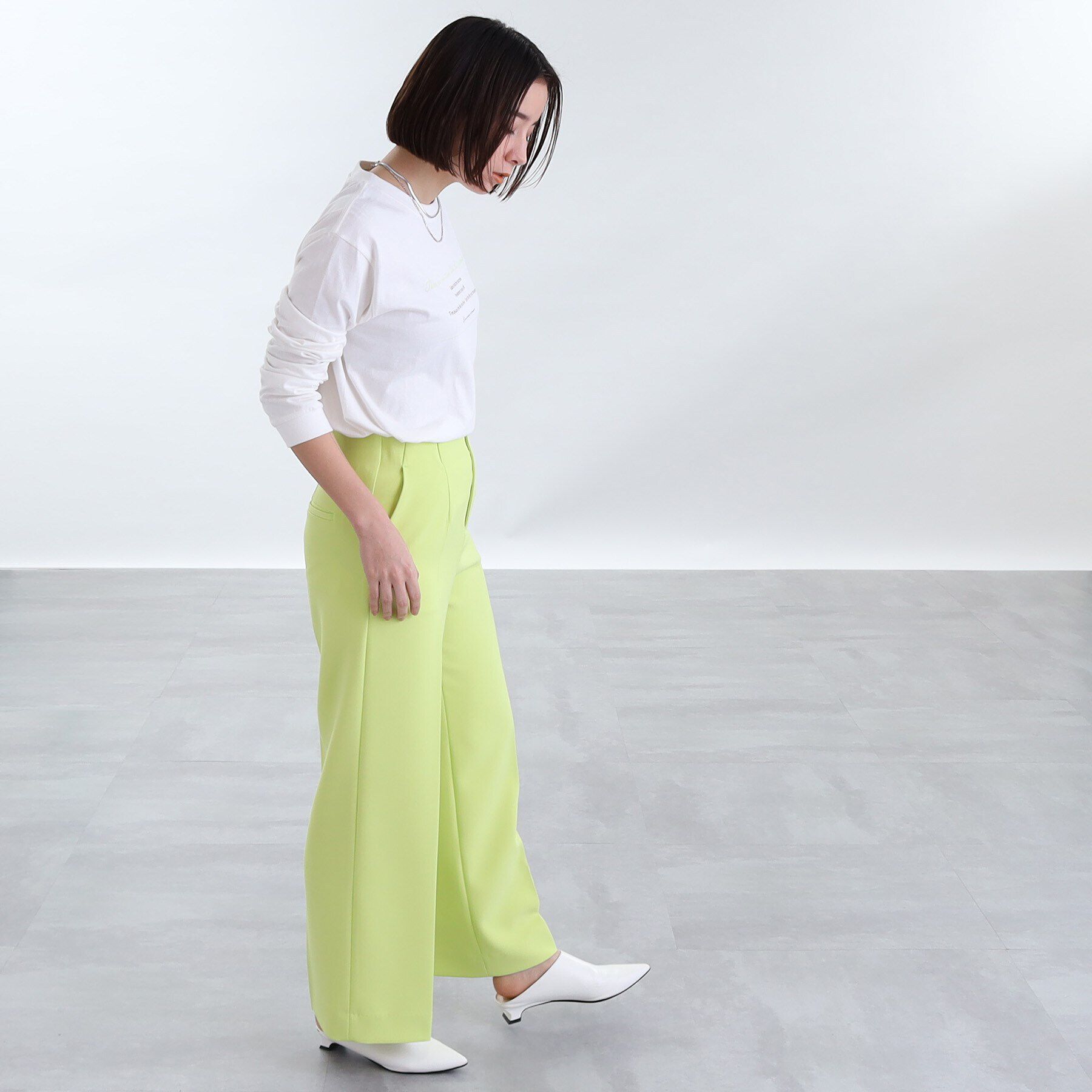 INDIVI「【WORLD for the World】ロゴプリント ロンT」|Tシャツ・カットソー|