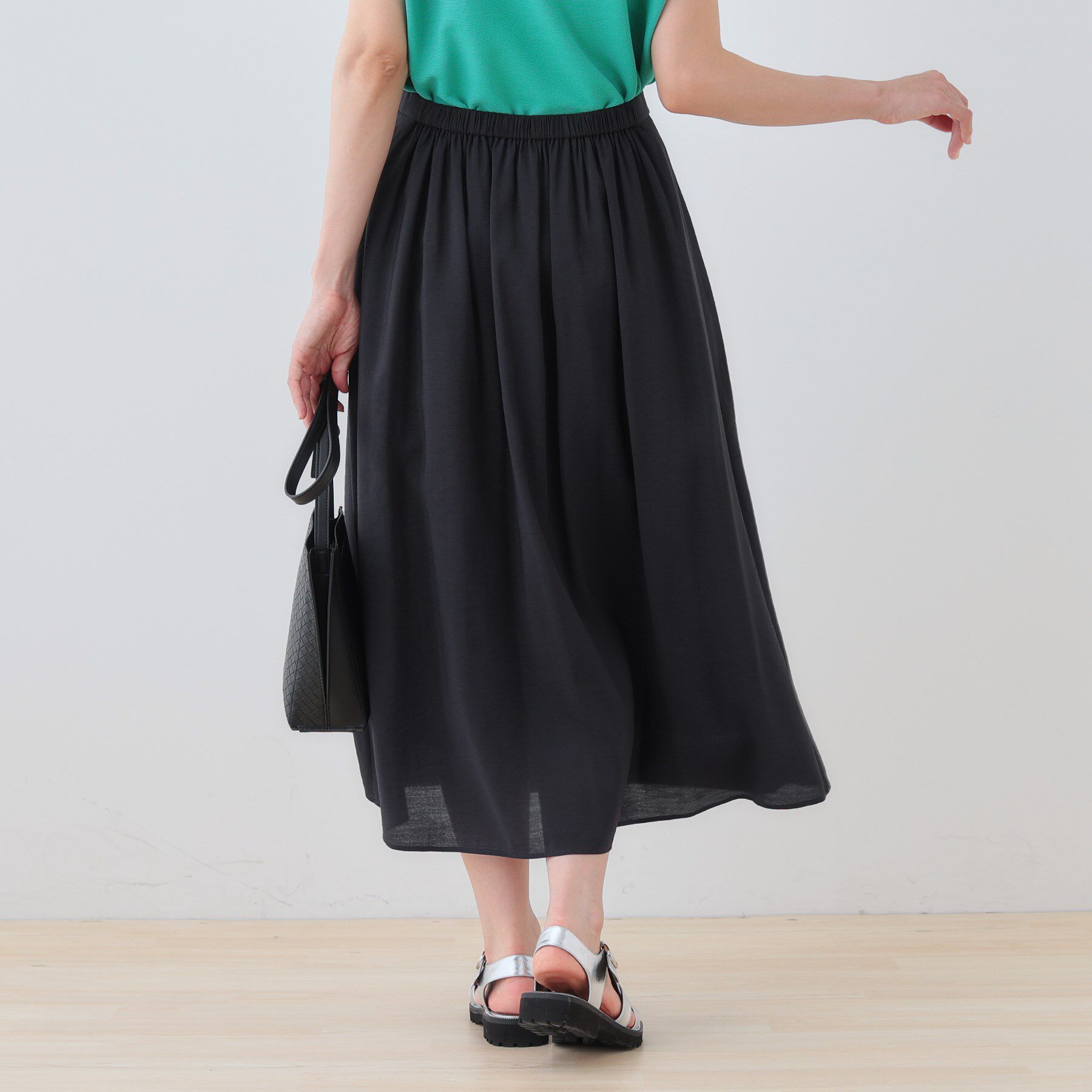 INDIVI「【洗える／SETUP可能】シアータックフレアスカート」|スカート|