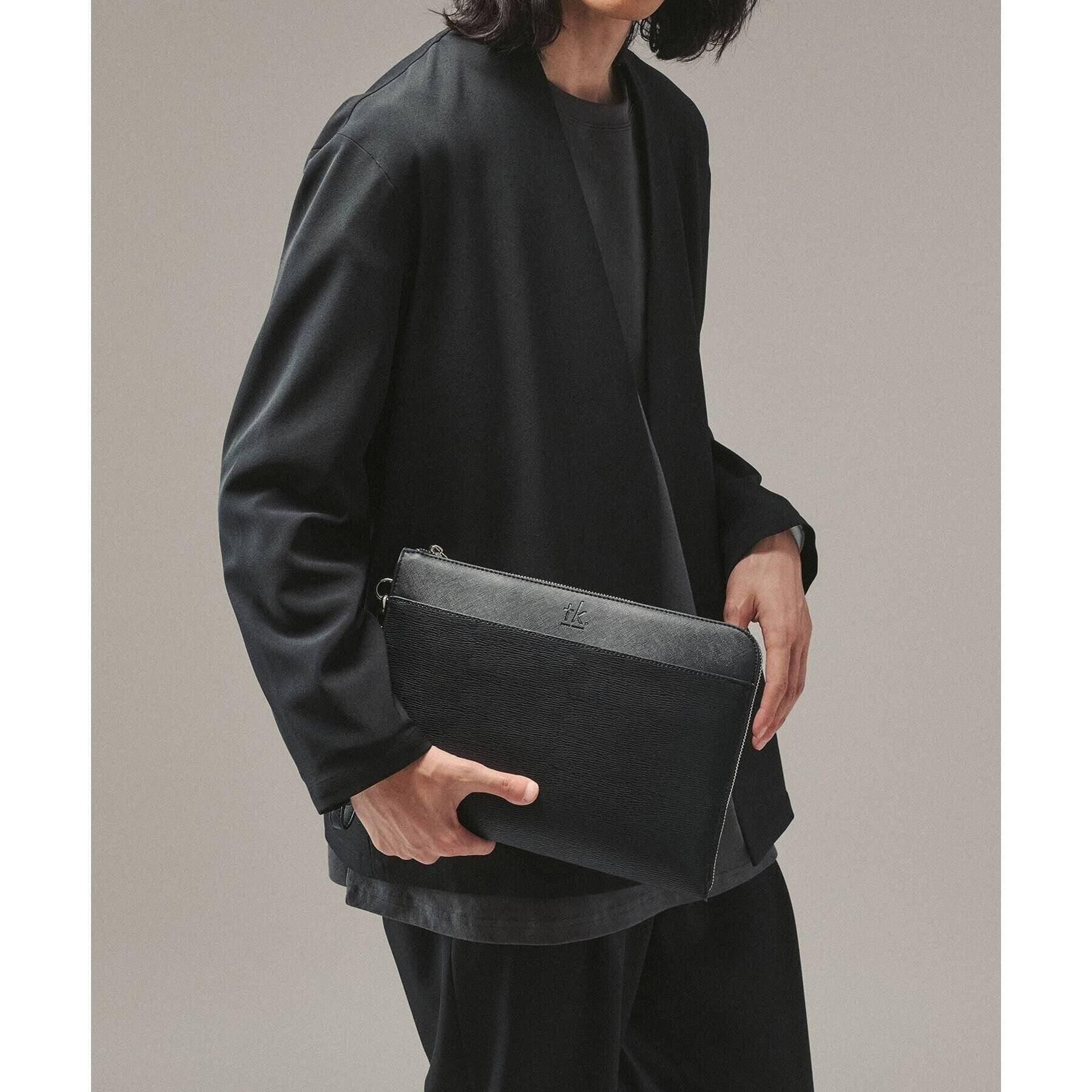 tk.TAKEO KIKUCHI「レザー調ジップクラッチバッグ」|クラッチバッグ|