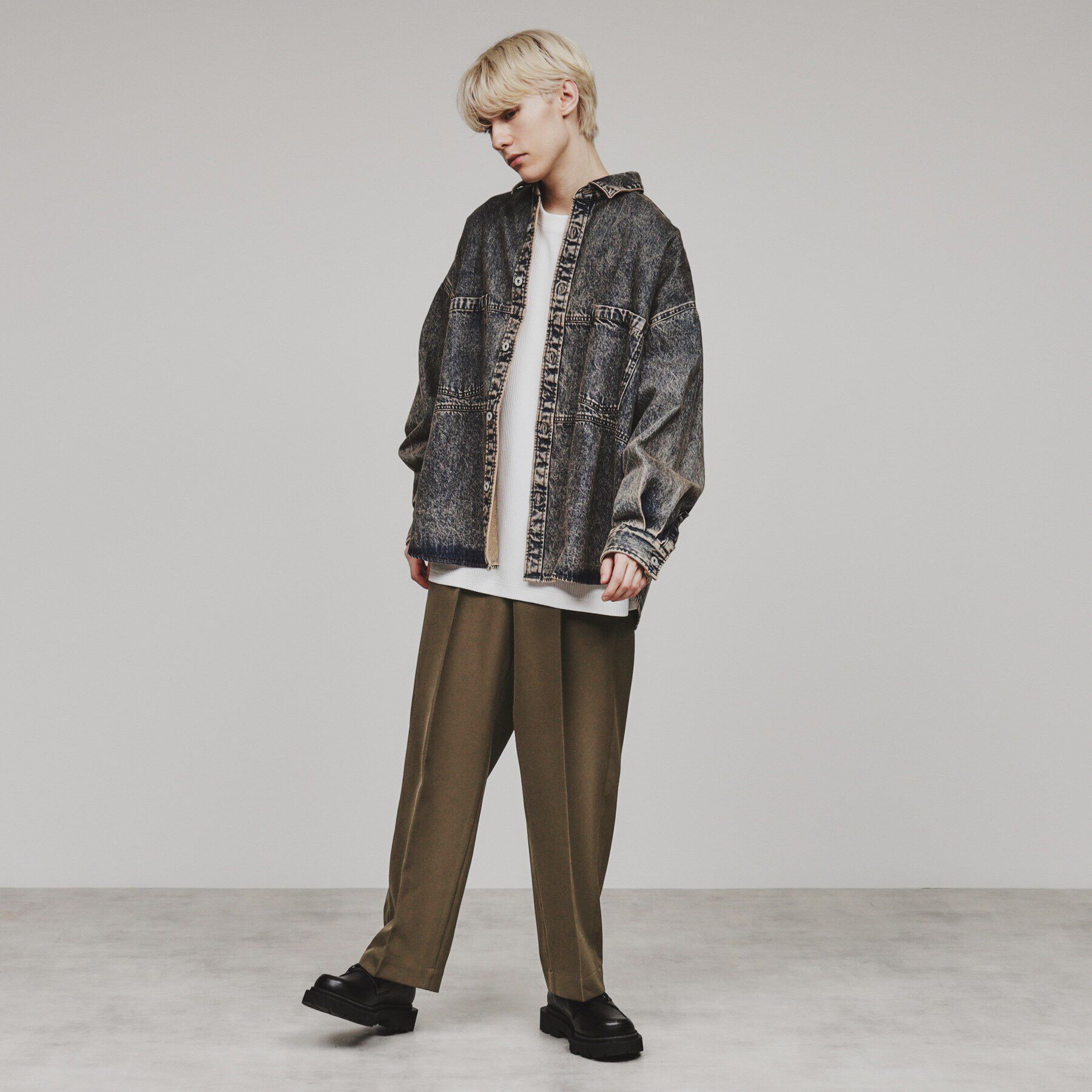 tk.TAKEO KIKUCHI「ダブルクロスルーズテーパードパンツ（セットアップ対応）」|その他|